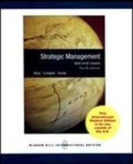 Book cover of Strategic Management: Text And Cases by Dess