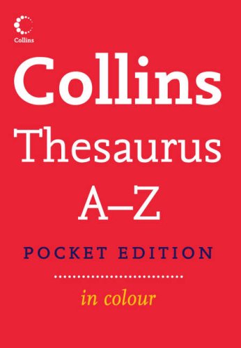 Book cover of Collins Pocket Thesaurus A-Z by Pbk