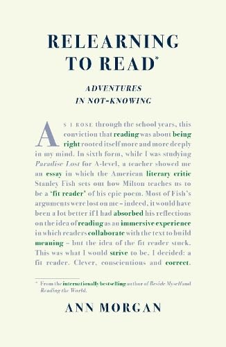 Book cover of Relearning To Read: Adventures In Not-Knowing by Ann Morgan