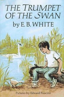 Book cover of The Trumpet Of The Swan by E.B. White, Fred Marcellino
