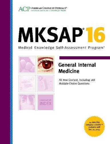 Book cover of MKSAP 16: General Internal Medicine by American College of Physicians