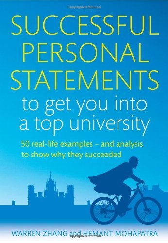 Book cover of Successful Personal Statements To Get You Into A Top Univers by Warren Zhang