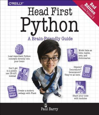 Book cover of Head First Python: A Brain-Friendly Guide by Paul  Barry
