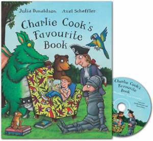 Book cover of Charlie Cook's Favourite Book by Julia Donaldson, Imelda Staunton (Narrator), Steven Pacey (Narrator)
