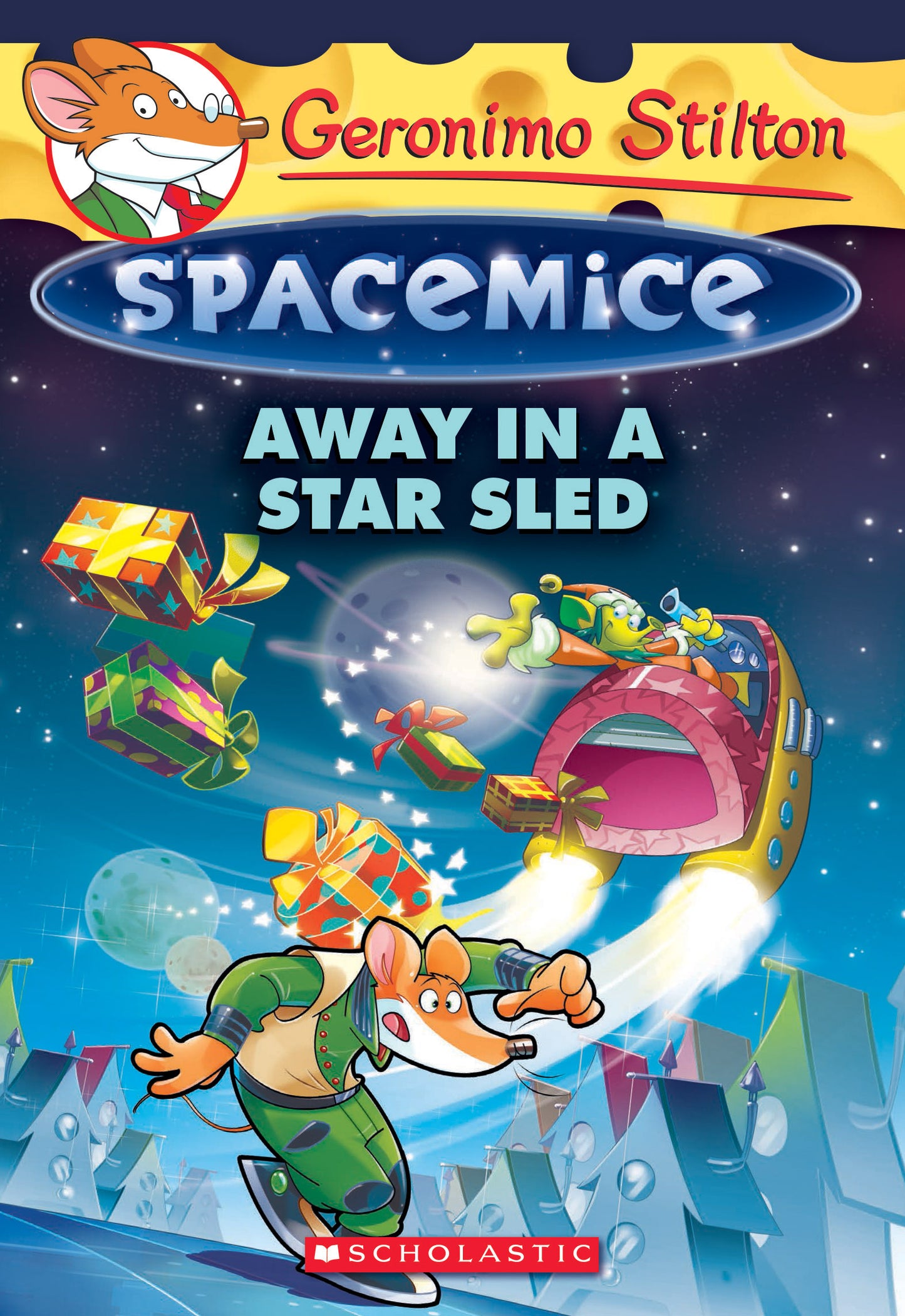 Book cover of Away In A Star Sled by Geronimo Stilton