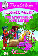 Book cover of The Mysterious Love Letter by Thea Stilton, Beth Dunfey, Chiara Balleello (Illus.), Francesco Castelli (Illus.), Anna Pizzelli (Trans.)