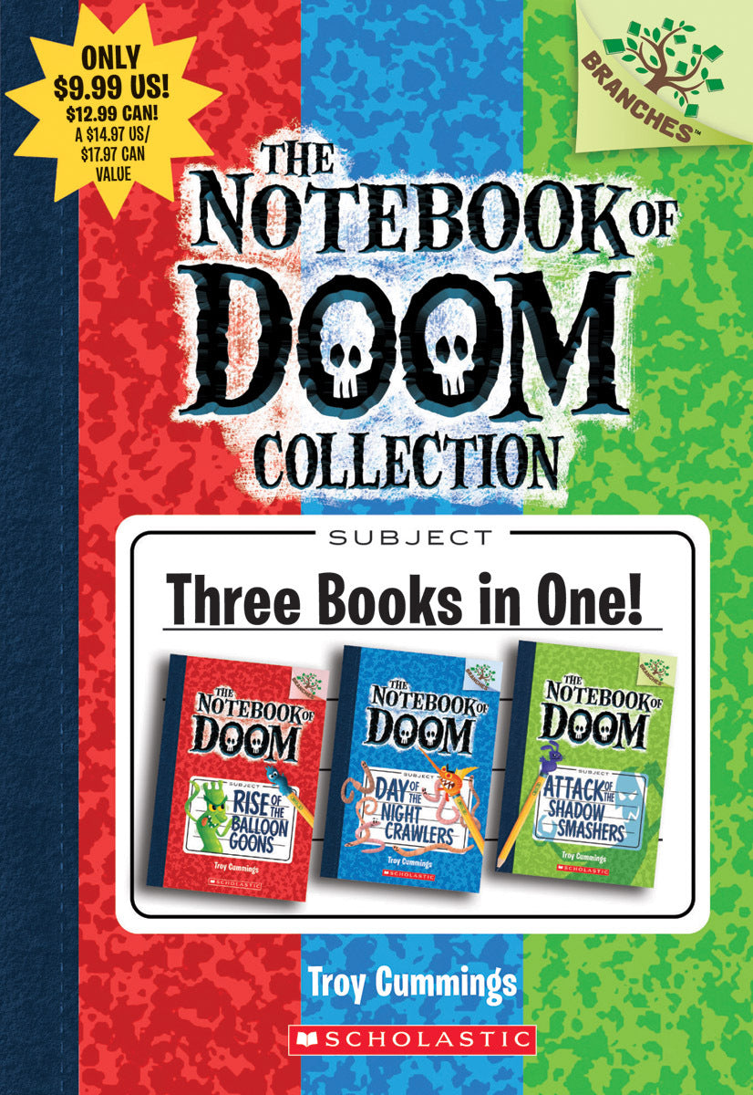 Book cover of The Notebook of Doom by Troy Cummings