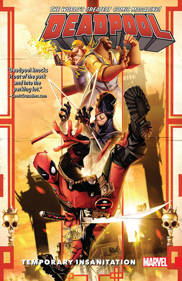 Book cover of Deadpool: World's Greatest, Volume 4: Temporary Insanitation by Gerry Duggan (Writer), Charles Soule (Writer), David F. Walker (Writer)