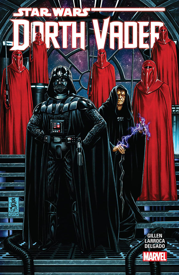 Book cover of Star Wars: Darth Vader, Vol. 2 by Kieron Gillen, Jason Aaron (Writer), Salvador Larroca (Illus.), Edgar Delgado (Illus.), Mike Deodato (Artist), Mike Norton (Artist), Max Fiumara (Artist), Frank Martin Jr. (Colourist), David Curiel (Colourist), Dave  Stewart (Colourist), Joe Caramagna (Letterer), Chris Eliopoulos (Letterer)