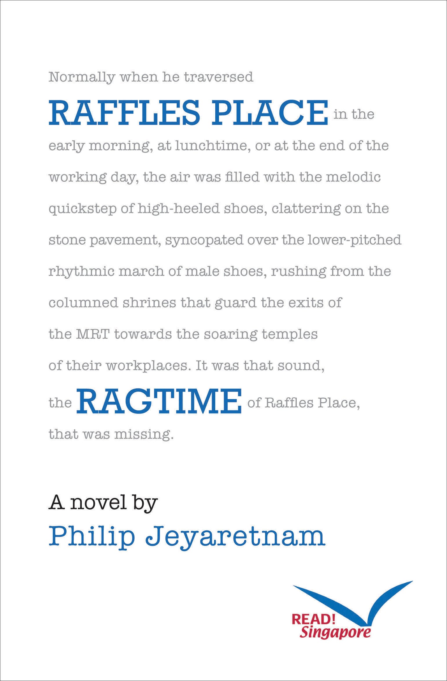 Book cover of Raffles Place Ragtime by Philip Jeyaretnam