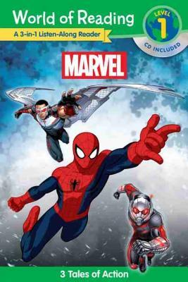 Book cover of World Of Reading: Marvel: Marvel 3-In-1 Listen-Along Reader-World Of Reading Level 1: 3 Tales Of Action With Cd! by Marvel Comics