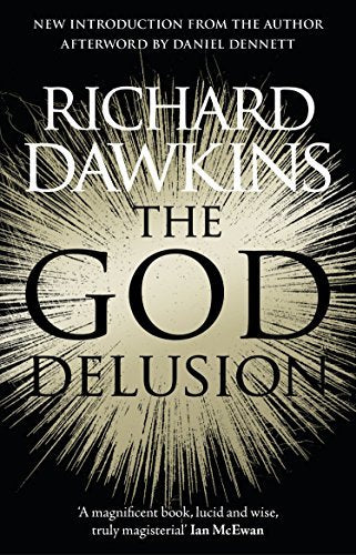 Book cover of The God Delusion by Richard Dawkins