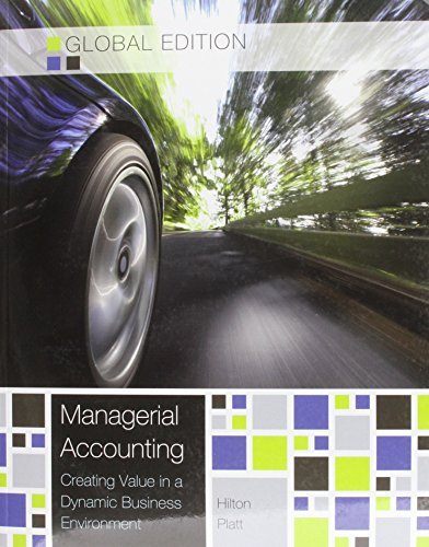 Book cover of Managerial Accounting by Hilton, David     Platt