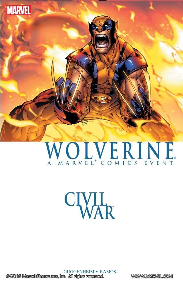 Book cover of Wolverine: Civil War by Marc Guggenheim, Humberto Ramos (Artist)