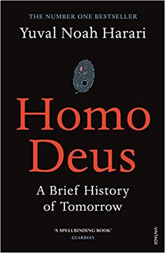 Book cover of Homo Deus: A Brief History of Tomorrow by Yuval Noah Harari
