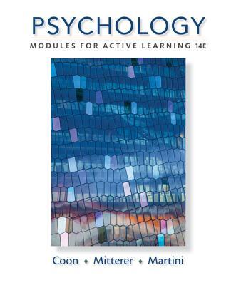 Book cover of Psychology: Modules For Active Learning by Dennis Coon, John O. Mitterer, Tanya S. Martini