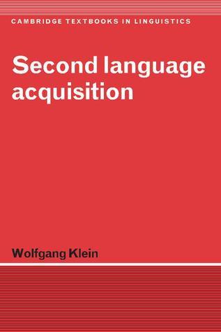 Book cover of Second Language Acquisition by Wolfgang Klein