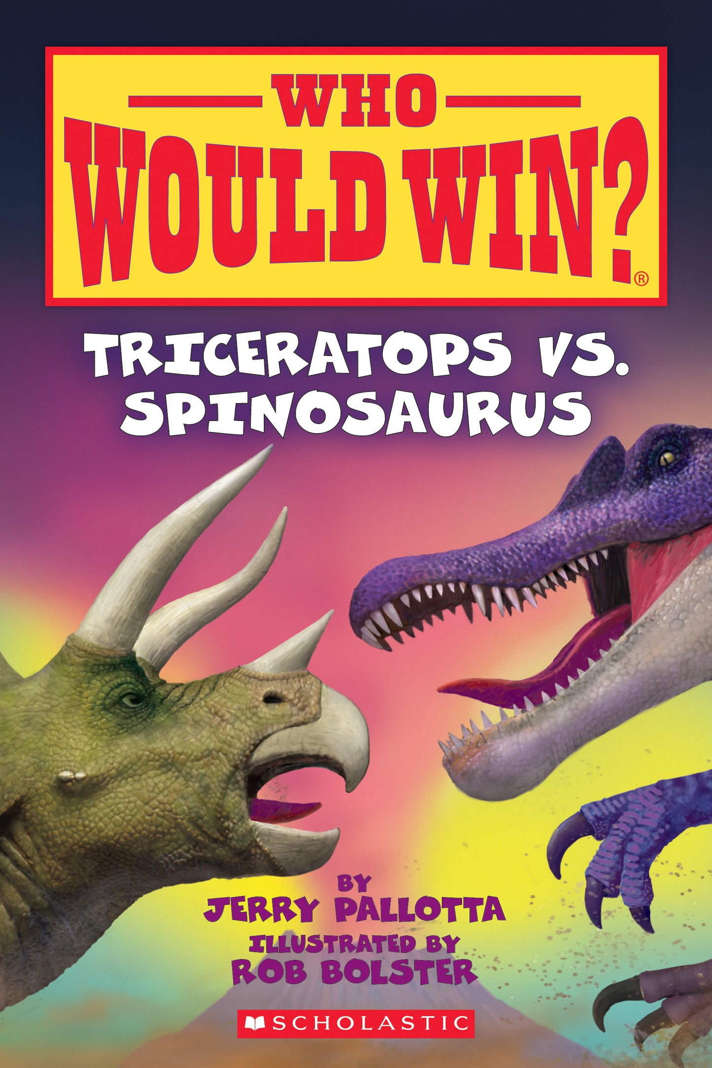 Book cover of Triceratops Vs. Spinosaurus by Jerry Pallotta