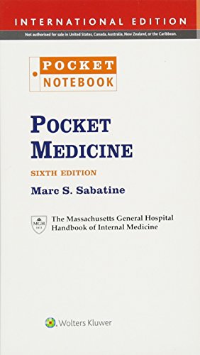 Book cover of Pocket Medicine: The Massachusetts General Hospital Handbook of Internal Medicine; Pocket Notebook by Marc S. Sabatine