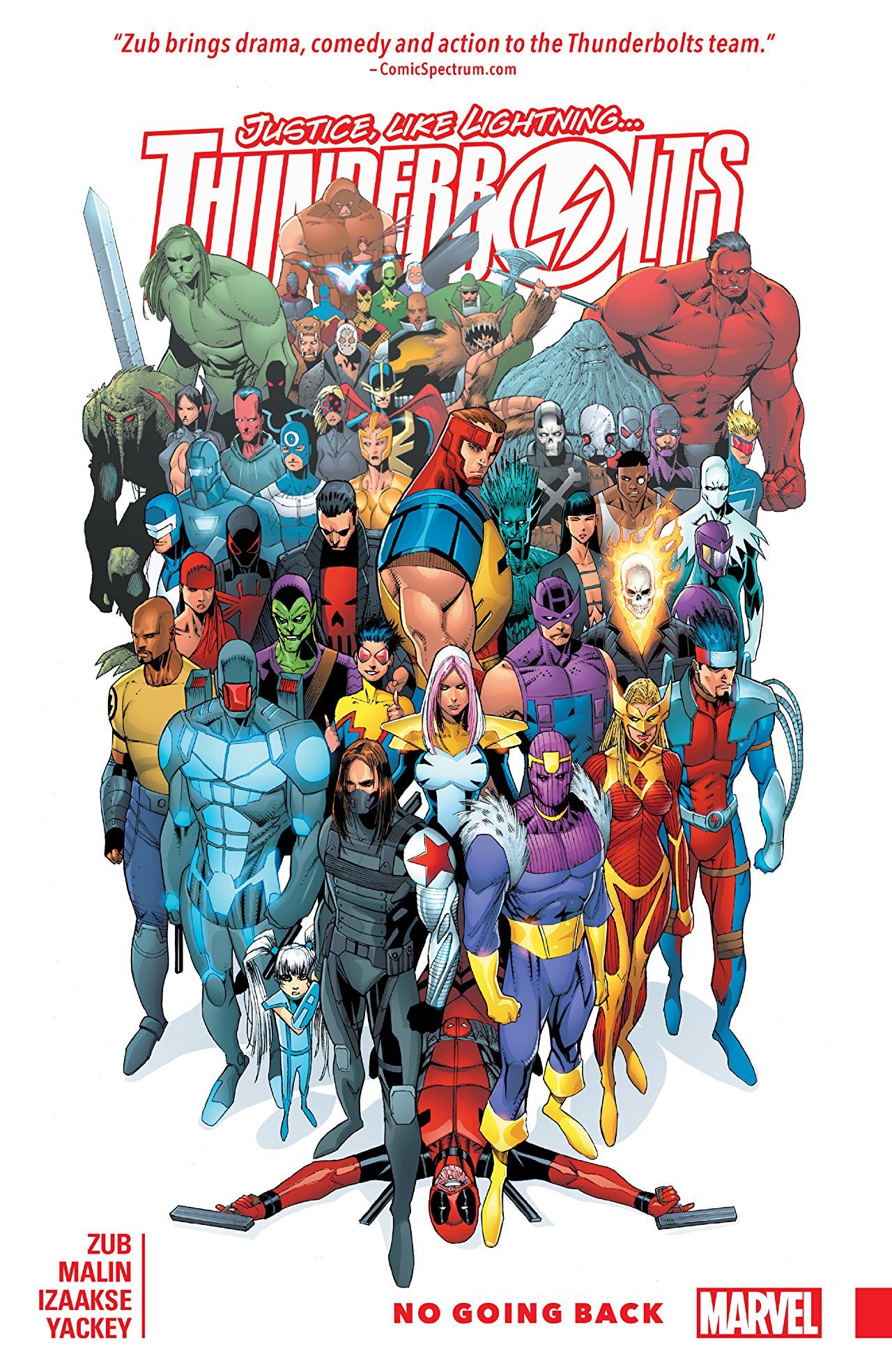 Book cover of Thunderbolts, Vol. 2: No Going Back by Jim Zub, Sean Izaakse (Artist), Jon Malin (Artist)