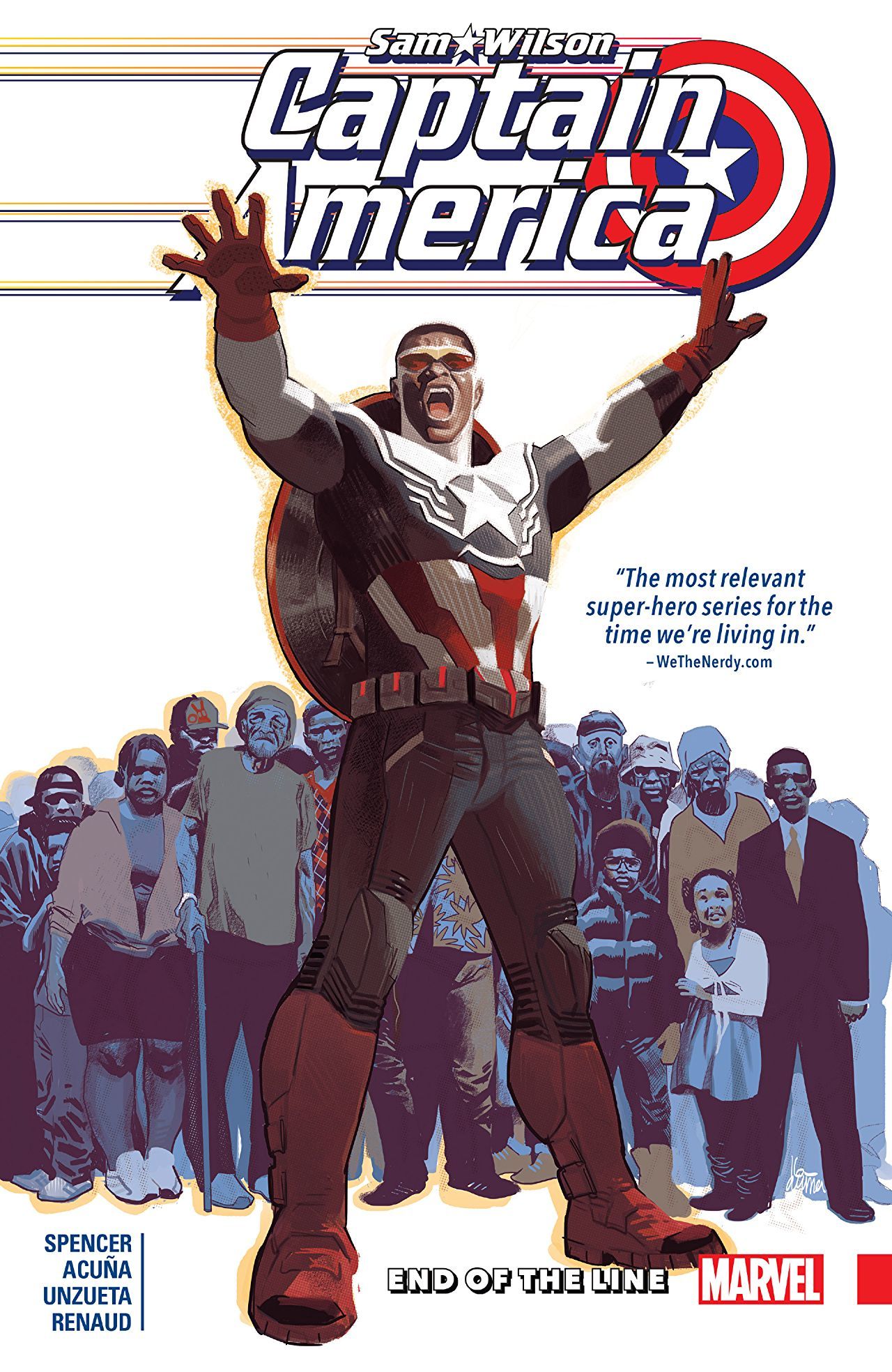 Book cover of Captain America: Sam Wilson, Vol. 5: End Of The Line by Nick Spencer, Daniel Acuña (Artist)