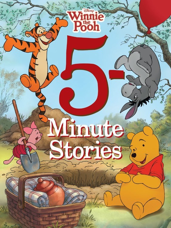 Book cover of 5-Minute Winnie The Pooh Stories by Walt Disney Company, Kathleen Weidner Zoehfeld (Contrib.), Laura Driscoll (Contrib.), Isabel Gaines (Contrib.), Megan Ilnitzki (Contrib.), Annie Auerbach (Contrib.), Katherine Quénot (Contrib.), Bruce Talkington (Contrib.), Carter Crocker (Contrib.), K. Emily Hutta (Contrib.), Robbin Cuddy (Illus.), Josie Yee (Illus.), Studio Orlando (Illus.), Atelier Philippe Harchy (Illus.)