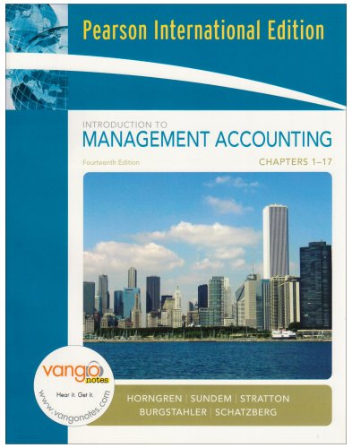 Book cover of Introduction To Management Accounting by Charles T. Horngren, Gary L. Sundem, William O. Stratton
