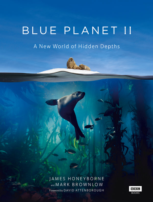 Book cover of Blue Planet II: A New World of Hidden Depths by James Honeyborne, Mark  Brownlow, David Attenborough (Foreword)