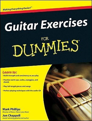 Book cover of Guitar Exercises For Dummies by Mark        Phillips, Jon Chappell