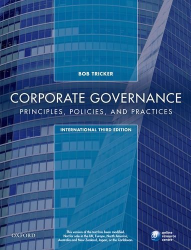 Book cover of Corporate Governance: Principles, Policies, And Practices 3rd Edition by Bob Tricker