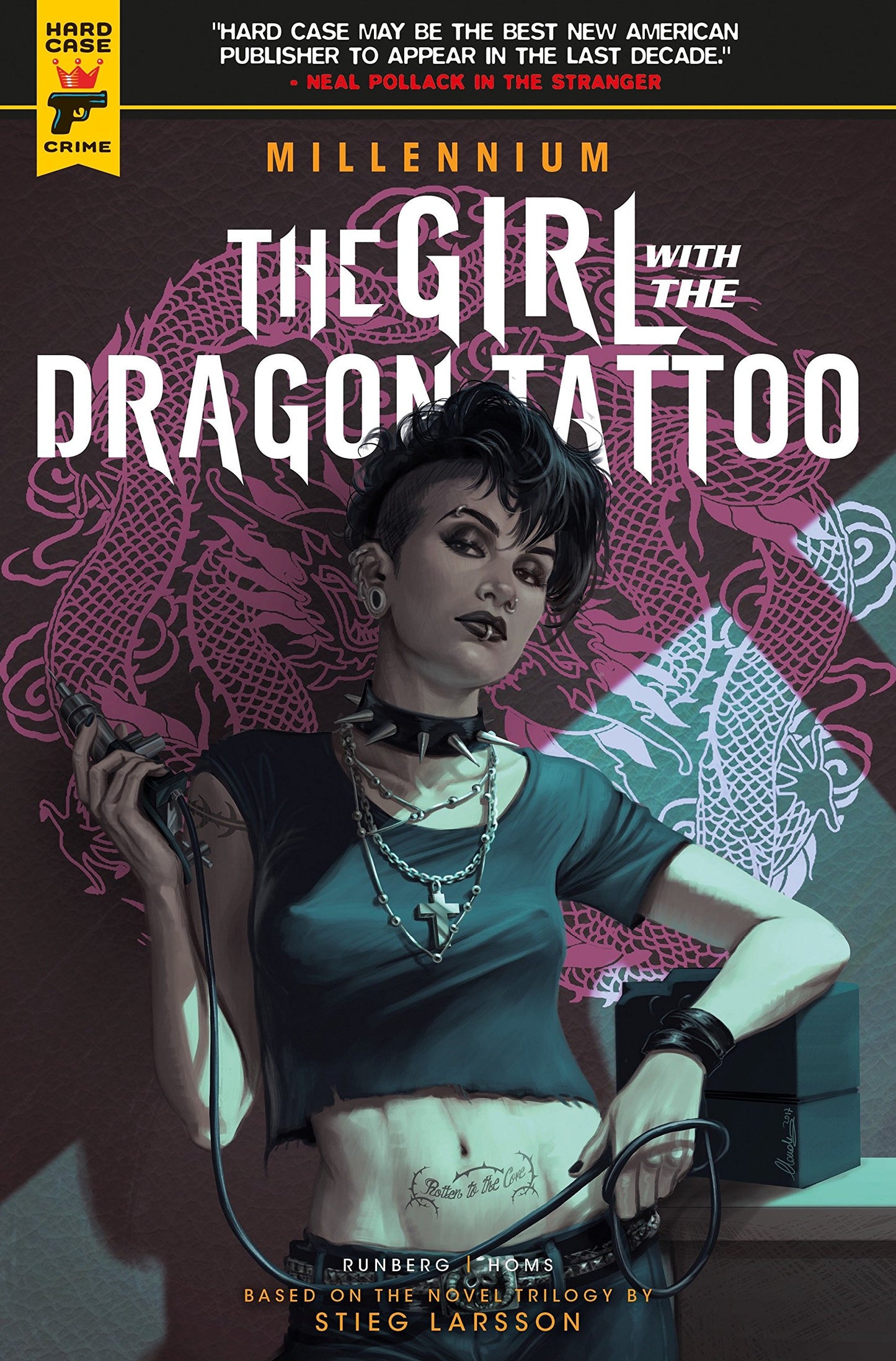 Book cover of The Girl With The Dragon Tattoo by Sylvain Runberg (Adapted by), José Homs (Illus.), Manolo Carot (Illus.), Stieg Larsson (Creator)