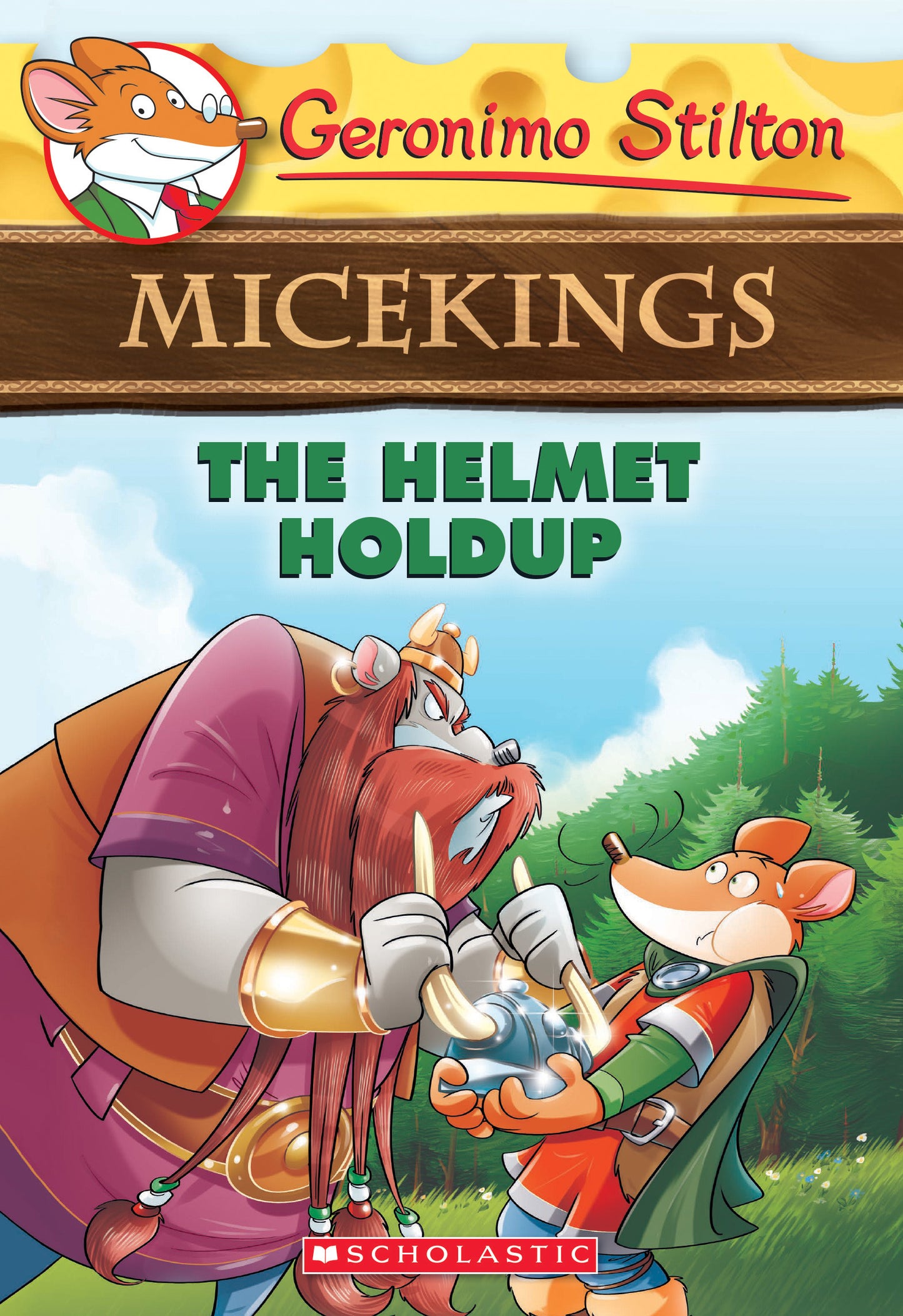 Book cover of The Helmet Holdup by Geronimo Stilton