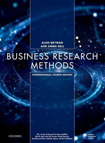 Book cover of Business Research Methods, 4 Ed by Alan Bryman