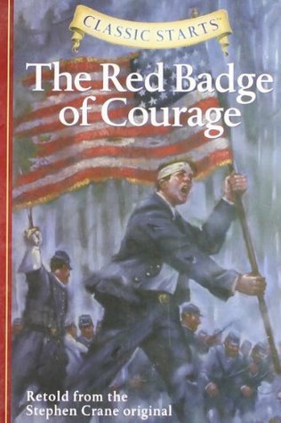 Book cover of The Red Badge Of Courage by Oliver Ho (Adapted By), Jamel Akib (Illus.), Arthur Pober (Afterword), Stephen Crane