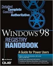 Windows 98 Registry Handbook by Jerry Honeycutt Jr. (9780789719478 ...