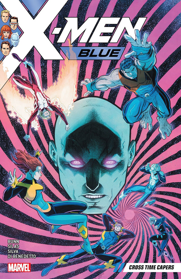 Book cover of X-Men Blue, Vol. 3: Cross Time Capers by Cullen Bunn, Thony Silas (Illus.), R.B. Silva (Illus.)