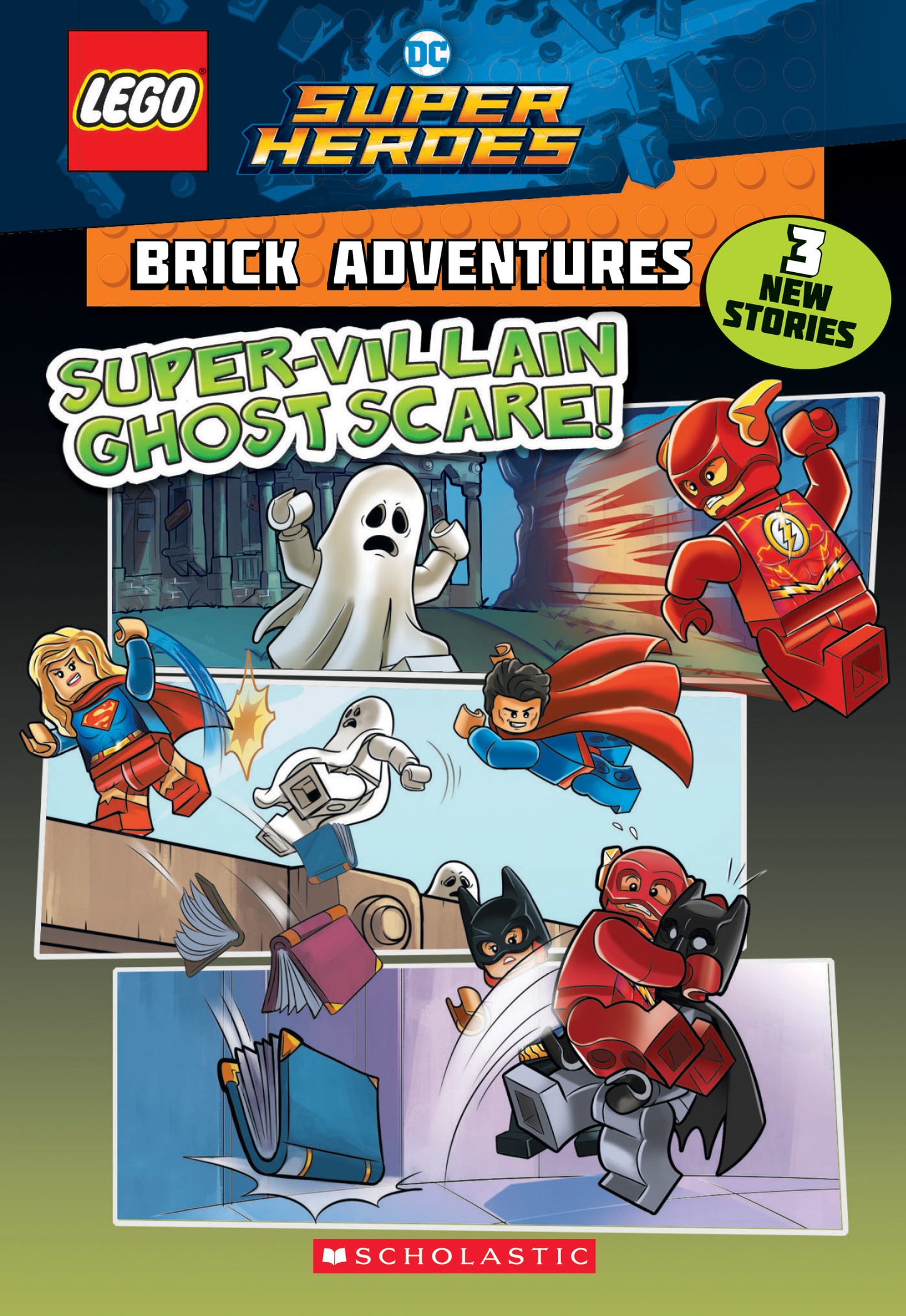 Book cover of LEGO DC Comics Super Heroes: Super-Villain Ghost Scare! by Liz Marsham