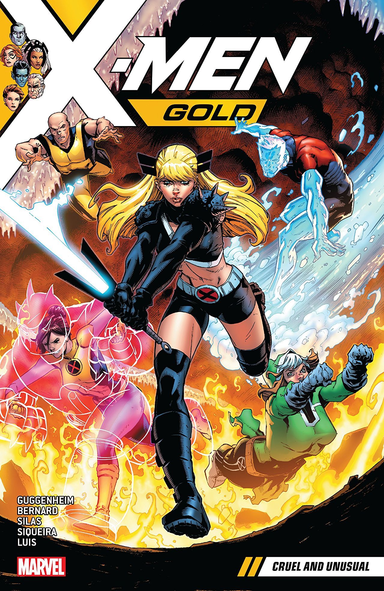 Book cover of X-Men Gold, Vol. 5: Cruel And Unusual by Marc Guggenheim (Writer), Diego Bernard (Artist), Thony Silas (Artist)
