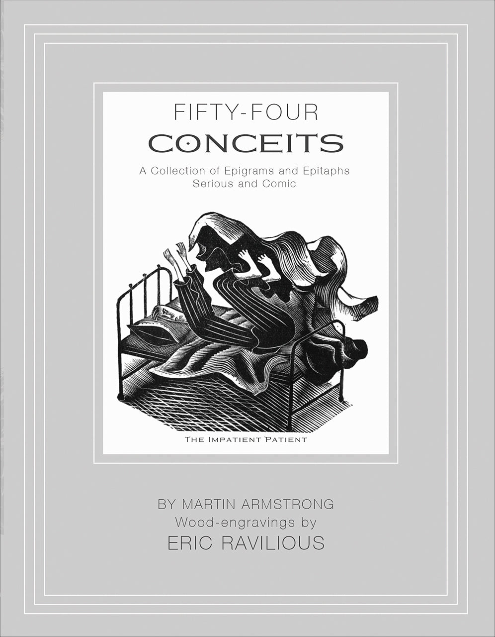 Book cover of Fifty-Four Conceits: A Collection of Epigrams and Epitaphs Serious and Comic by Martin Armstrong, Eric Ravilious (Illustrations)