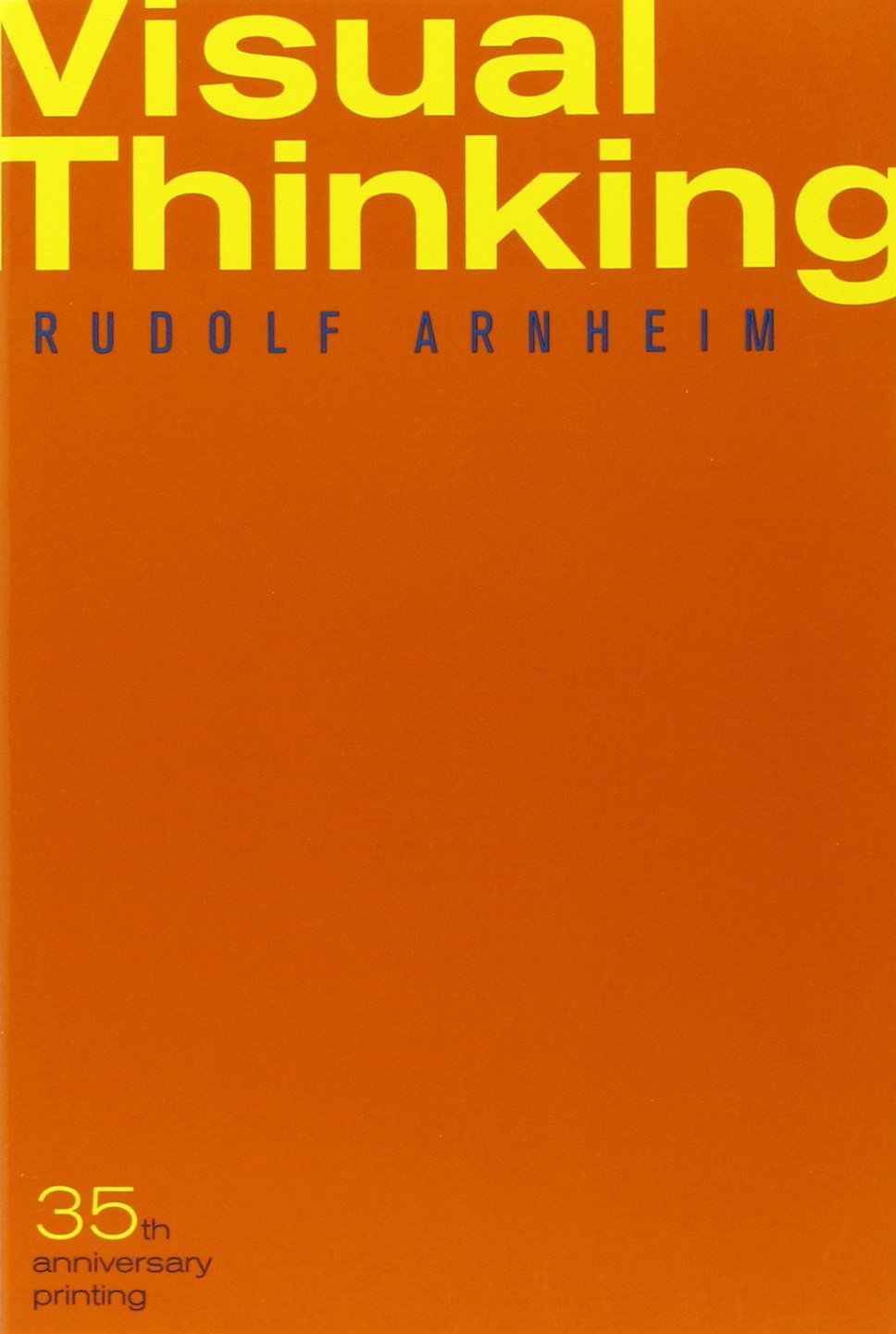 Book cover of Visual Thinking by Rudolf Arnheim