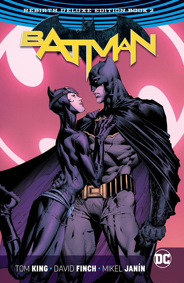 Book cover of Batman: The Rebirth Deluxe Edition, Book 2 by Tom King, David Finch (Illus.), Clay Mann (Illus.), Mitch Gerads (Illus.)