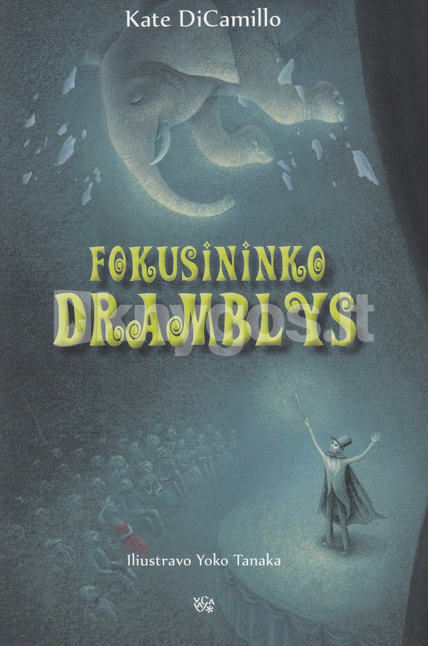 Book cover of Fokusininko Dramblys by Kate DiCamillo, Ina Roseneitė (Trans.)