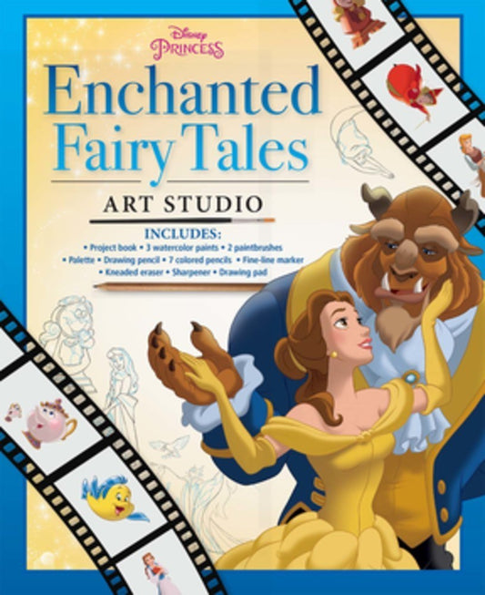 Book cover of Disney Princess Enchanted Fairy Tales Art Studio by Walt Disney Company (Illus.)