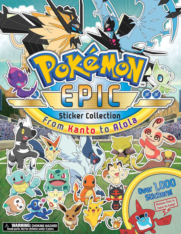 Book cover of Pokémon Epic Sticker Collection: From Kanto to Alola by Pikachu Press