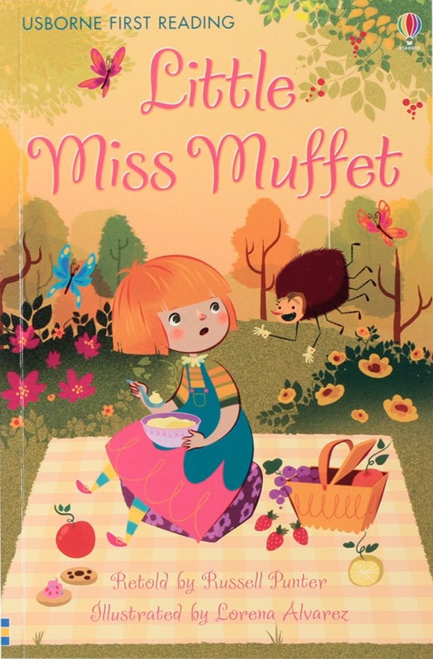Book cover of Little Miss Muffet by Russell Punter (Retold by), Lorena Alvarez Gomez (Illus.)