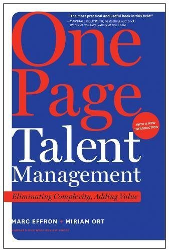 One Page Talent Management, With a New Introduction... (9781633696402 ...