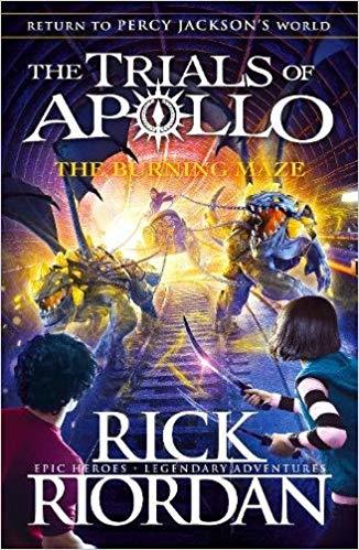 Book cover of The Burning Maze by Rick Riordan