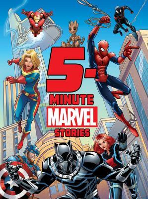 Book cover of 5-Minute Marvel Stories by Andy Schmidt, Colin Hosten, Calliope Glass, Brandon T. Snider, Alexandra West, Ray Caban, Jordan Lurie