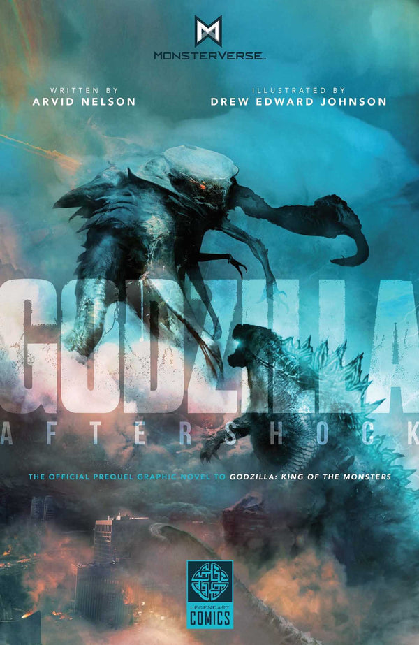 Book cover of Godzilla: Aftershock by Arvid Nelson, Drew Edward Johnson (Illus.)