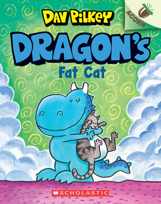 Book cover of Dragon's Fat Cat: An Acorn Book (Dragon #2): An Acorn Book by Dav Pilkey